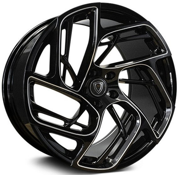 20x10.5 Marquee M1002 Gloss Black Milled 5x120 38mm