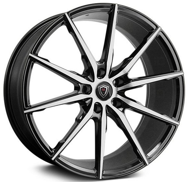 20x9 Marquee M1035 Gloss Black Machined (Flow Formed) 5x120 35mm