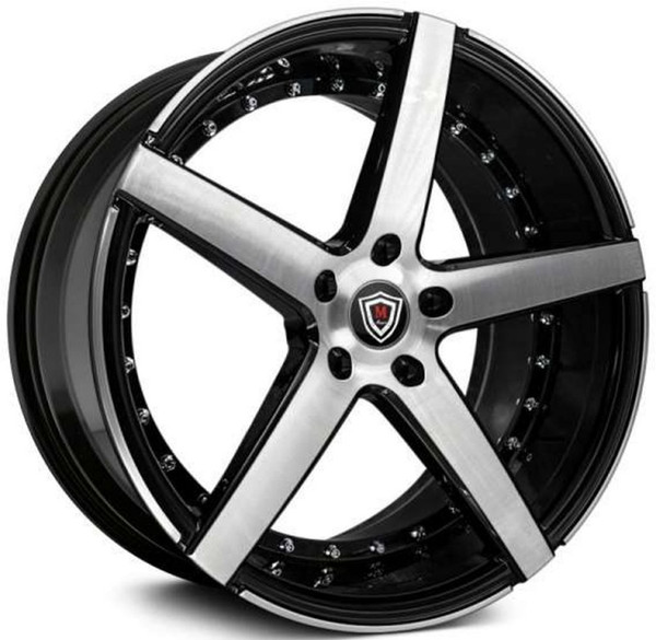 20x10.5 Marquee M3226 Gloss Black Machined 5x120 38mm