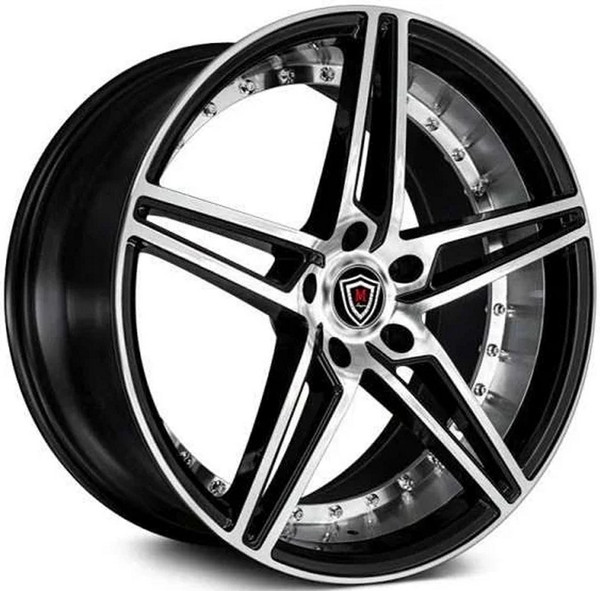 20x9 Marquee M3258 Gloss Black Machined 5x4.5/114.3 35mm