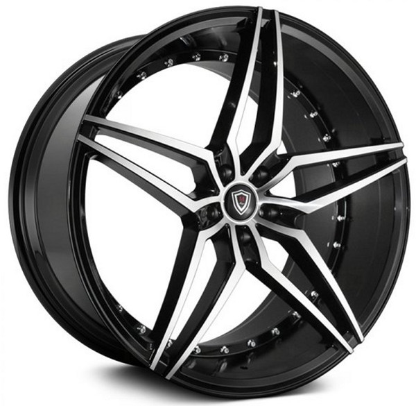 22x9 Marquee M3259 Gloss Black Machined 5x4.5/114.3 35mm