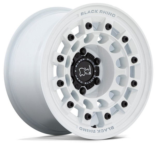 (Clearance - No Returns) 17x8 Black Rhino Fuji Gloss White 5x5/127 38mm