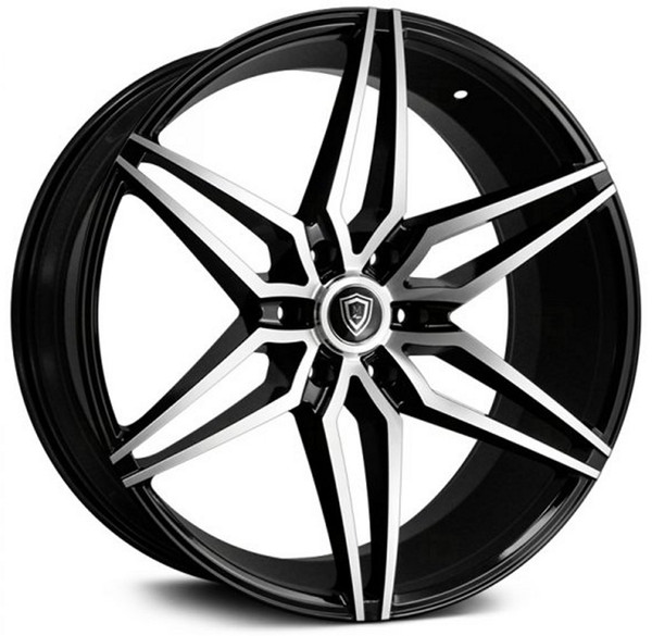 22x9.5 Marquee M3259A Gloss Black Machined 6x135 30mm