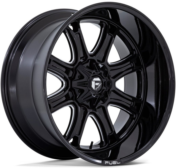 22x10 Fuel Off-Road Darkstar Gloss Black Milled FC853 8x170 -18mm