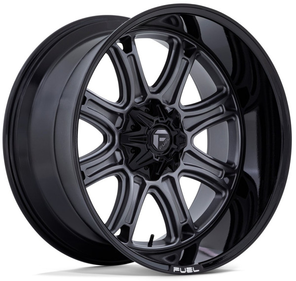 22x10 Fuel Off-Road Darkstar Matt Gunmetal w/ Gloss Black FC853 8x170 -18mm