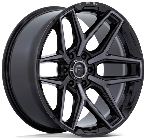 20x10 Fuel Off-Road Flux Gloss Black w/ Brushed Gray DDT FC854 6x135 -18mm