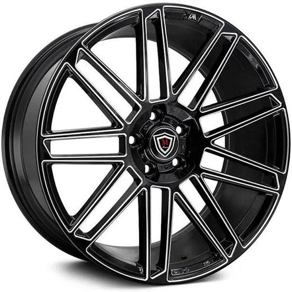 (End of Year Sale) 19x9.5 Marquee M3767 Gloss Black Milled 5x120 38mm
