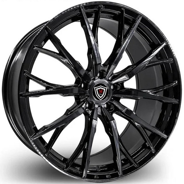 20x8.5 Marquee M4409 Gloss Black w/ Smoke Machined (Flow Formed) 5x4.5/114.3 35mm