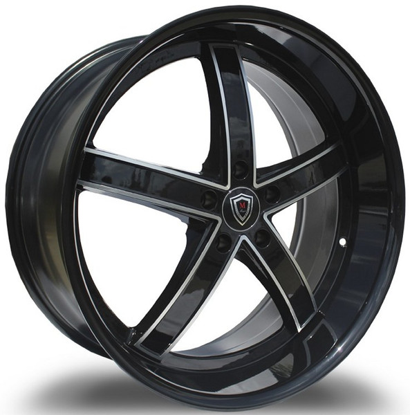 20x10.5 Marquee M5330A Gloss Black Machined 5x115 40mm