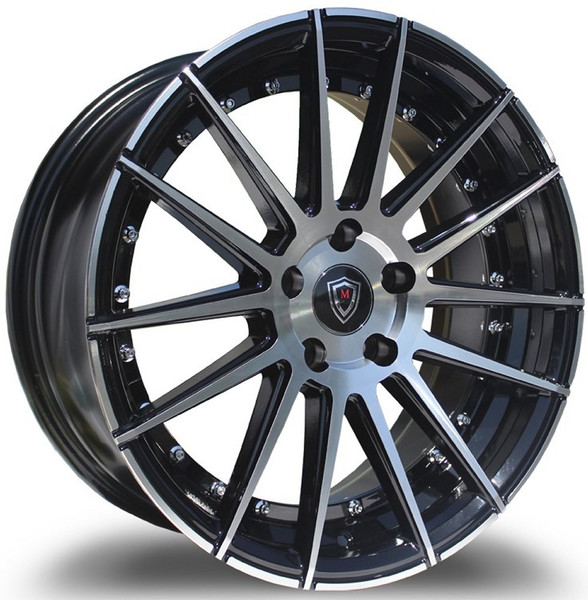 18x8 Marquee M8150 Gloss Black Machined 5x4.5/114.3 35mm