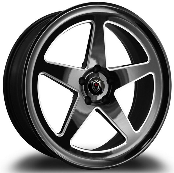20x10.5 Marquee M9535 Gloss Black Milled (Flow Formed) 5x120 35mm