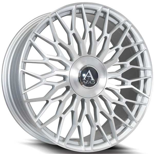 22x9 AZAD AZ301 Brushed Silver 5x112 5x115 18mm