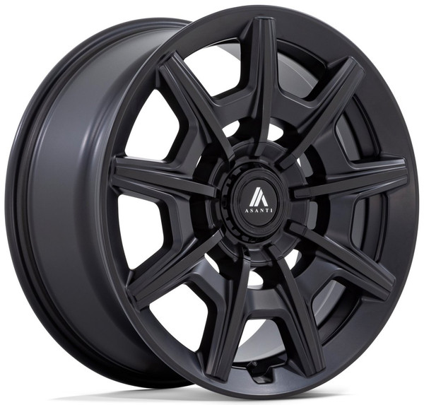 20x10.5 Asanti ABL-41 Satin Black w/ Gloss Black Face 5x115 5x120 18mm