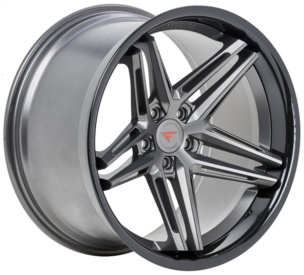 20x10.5 Ferrada CM1 Matte Graphite w/ Gloss Black Lip 5x112 40mm (CUSTOM)