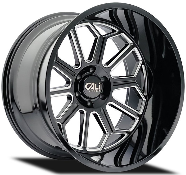 20x9 Cali Off-Road Auburn 9117 Gloss Black Milled 5x5/127 -12mm