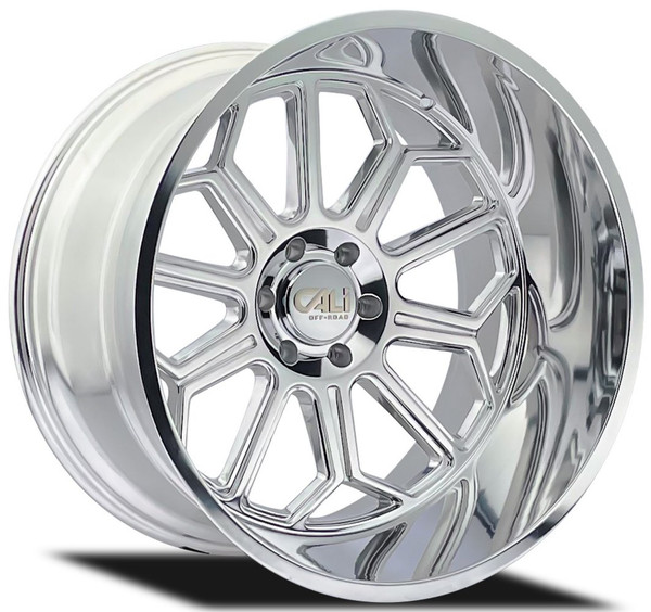 24x14 Cali Off-Road Auburn 9117 Polished (* May Require Trimming) 8x6.5/165 -76mm