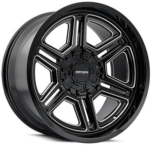 20x10 Mayhem Hermosa 8117 Gloss Black Milled 8x180 -25mm