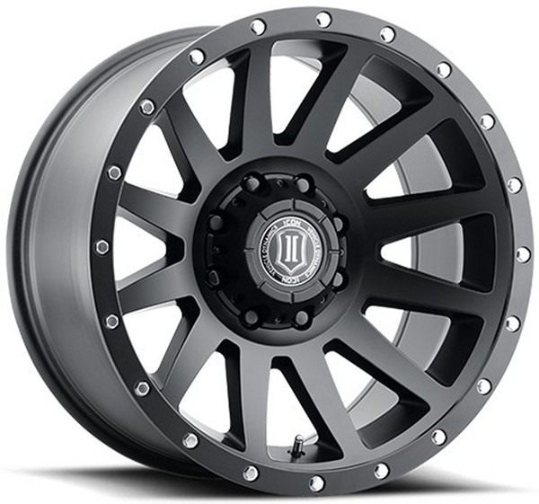 18x9 ICON Compression HD Satin Black 8x180 12mm