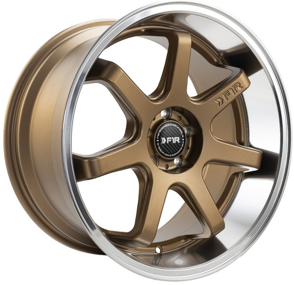 (End of Year Sale) 18x9.5 F1R FC7 Satin Bronze w/ Polish Lip 5x4.5/114.3 38mm