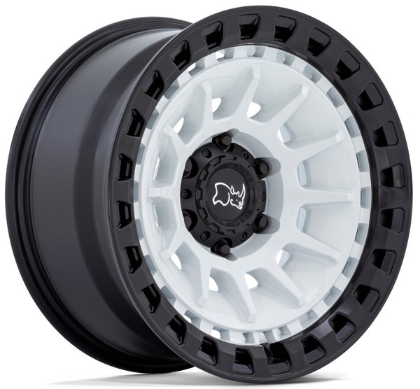 18x9 Black Rhino Barrage Gloss White on Matte Black 5x5/127 0mm