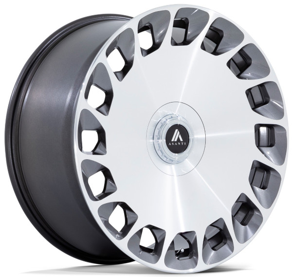 22x9 Asanti ABL-45 Gloss Platinum Machined  5x112 5x120 27mm