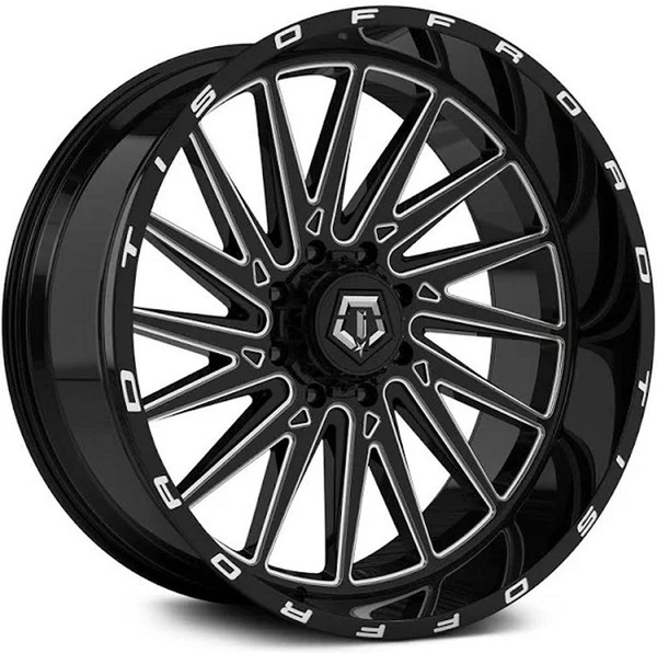 22x12 TIS Off-Road 547BM Gloss Black Milled (* May Require Trimming) 8x180 -44mm