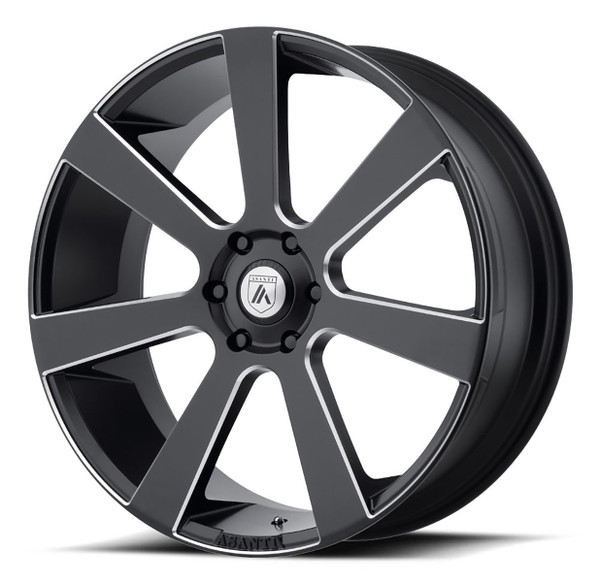 (Clearance - No Returns) 24x9 Asanti ABL-15 Satin Black Milled 5x120 35mm