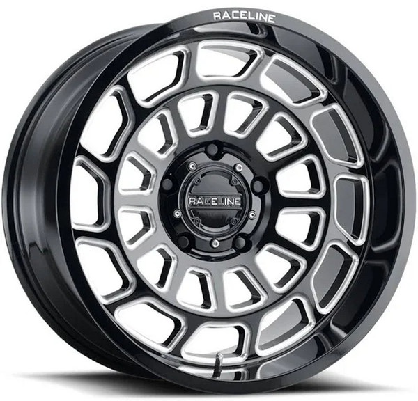 22x12 Raceline 955M Wrap Gloss Black MachinedÃƒÆ’Ã¢â‚¬Å¡Ãƒâ€šÃ‚Â (* May Require Trimming)  6x135 -44mm
