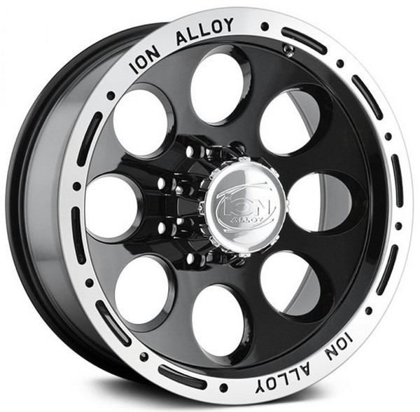 16x10 ION Alloy 174 Gloss Black w/ Machined Lip 5x5.5/139.7 -38mm