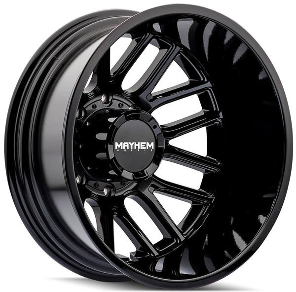 20x8.25 Mayhem Cogent Dually Rear 8107D Gloss Black 8X210 -192MM 154.2.0 C.B.