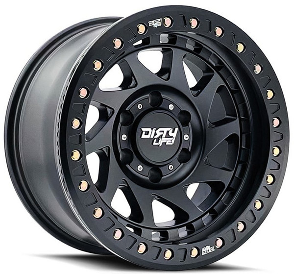 17x9 Dirty Life 9313 Nigma Race Beadlock Matte Black (True Beadlock) 6x5.5/139.7 -12mm
