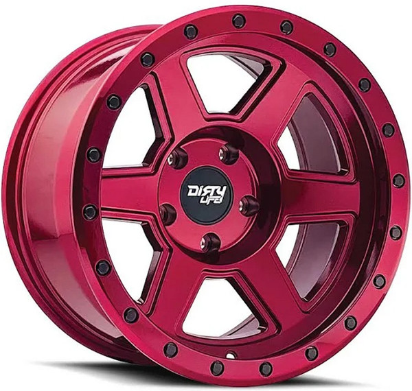 20x10 Dirty Life 9315 Compound Crimson Candy Red 8x6.5/165 -25mm