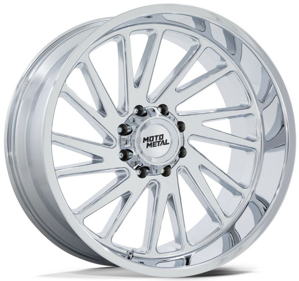 (Clearance - No Returns) 24x12 Moto Metal MO811 Chrome (* May Require Trimming) 8x170 -44mm