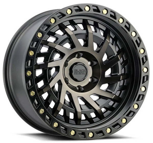 17x9 Black Rhino Shredder Matte Black w/ Machined Dark Tint (Rotary Forged) 5x5/127 0mm