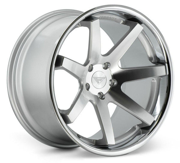 (Clearance - No Returns) 22x11 Ferrada FR1 Machine Silver  w/ Chrome Lip 5x120 20mm