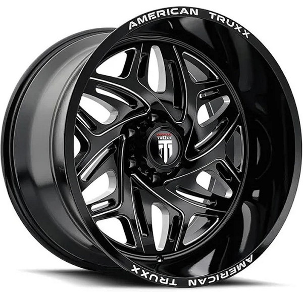 20x9 American Truxx AT1914 Euphoria Gloss Black Milled 6x135 0mm