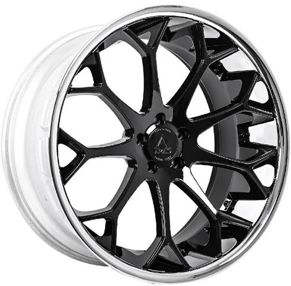 20x10.5 AZAD AZ99 Gloss Black w/ Chrome Stainless Steel Lip 5x4.5/114.3 42mm