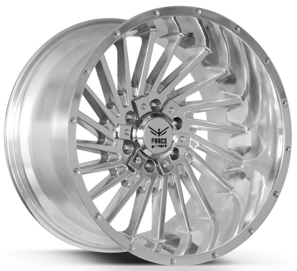 24x14 Force Off-Road F38 Fully Polished (* May Require Trimming) 8x170 -76mm