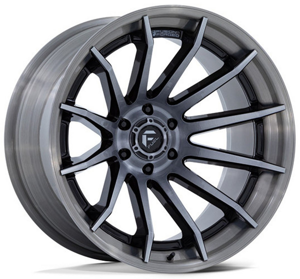 22x10 Fuel Off-Road Burn Gloss Black Brushed Dark Tint FC403 6x135 -18mm