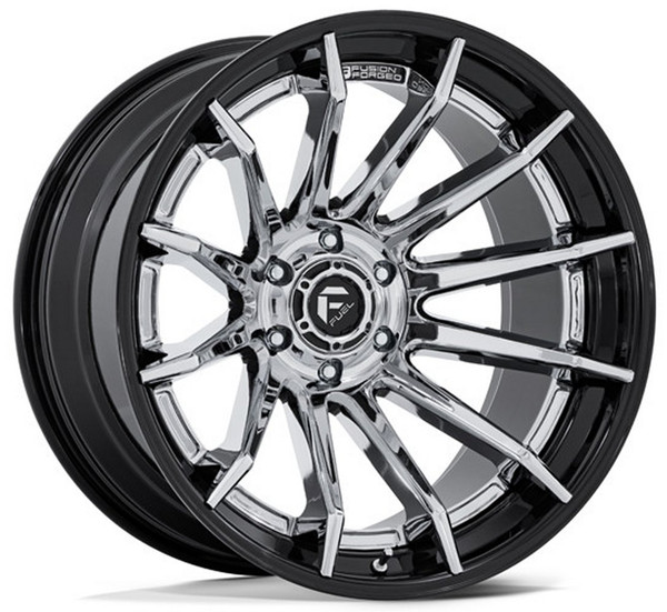 22x12 Fuel Off-Road Burn Chrome w/ Gloss Black Lip FC403 (* May Require Trimming) 5x5/127 -44mm