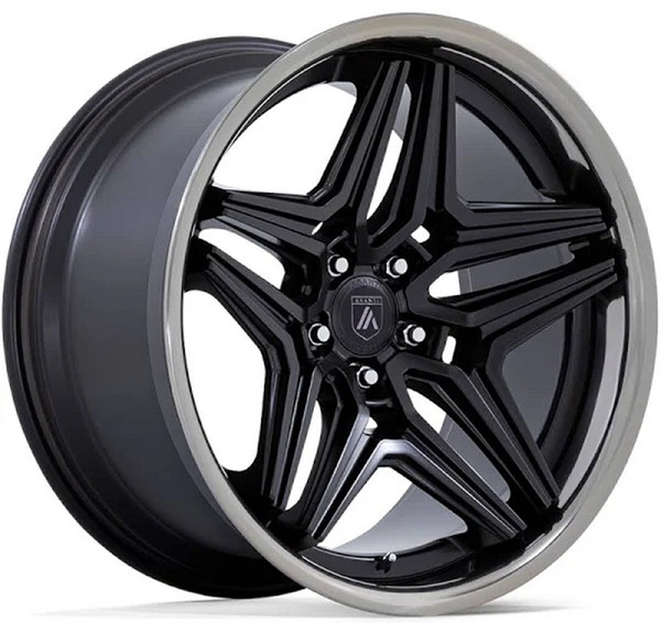 20x9 Asanti ABL-46 Satin Black w/ DDT Lip  5x120 15mm