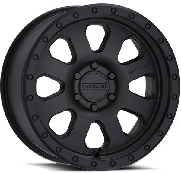 17x8.5 Raceline 959B Avenger 2.0 Satin Black (Simulated Beadlock) 8x6.5/165 0mm