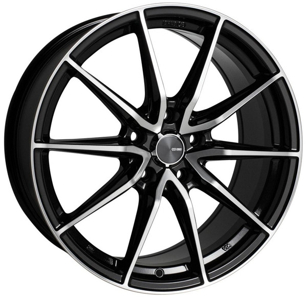 16x7 Enkei Draco Gloss Black Machined 5x4.5/114.3 45mm