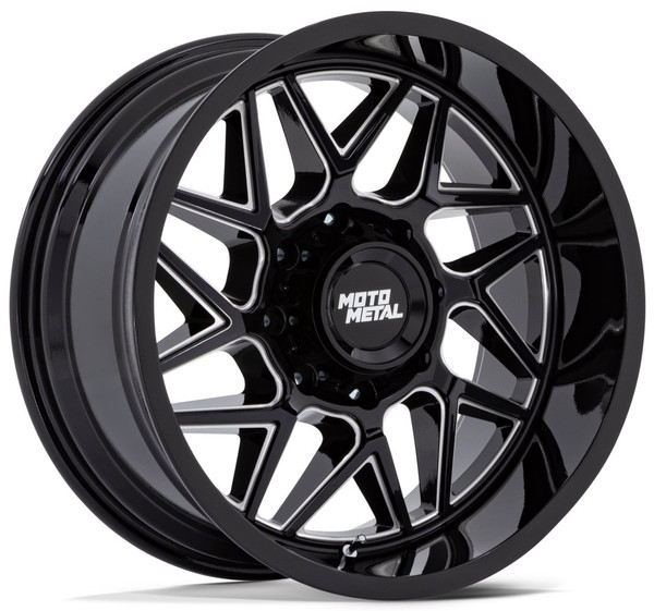 20x9 Moto Metal MO812 Turbine Gloss Black Milled 6x5.5/139.7 1mm