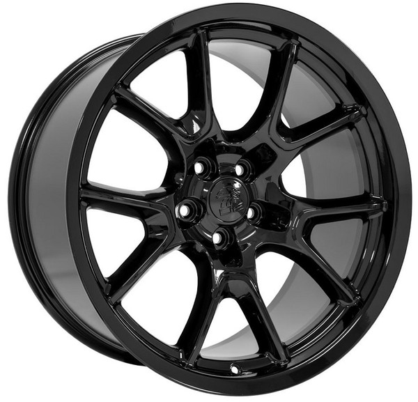 20x9 OE Replica Dodge Challenger DG21 Gloss Black 5x115 18mm