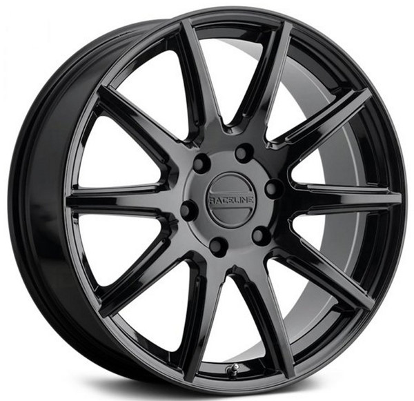 20x8.5 Raceline 159B Spike Gloss Black 6x120 15mm