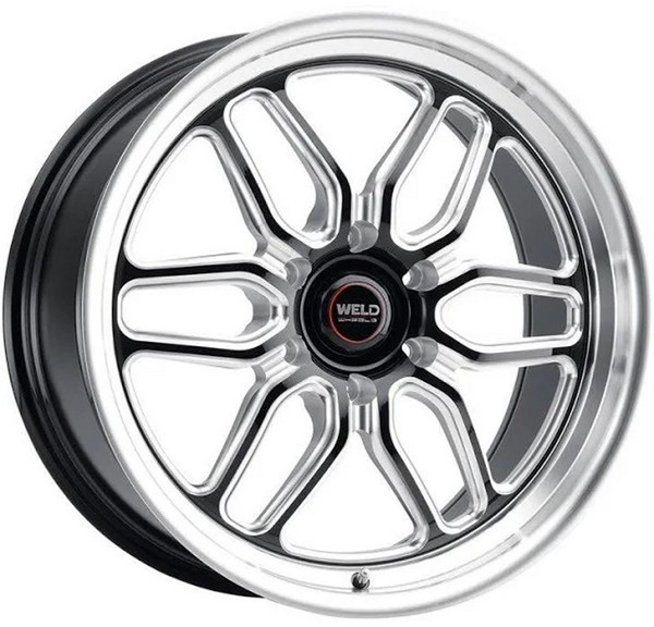 17x7 Weld Performance Laguna 6 Drag S153 Gloss Black Milled Machined (Rotary Formed) 6x5/127 10mm
