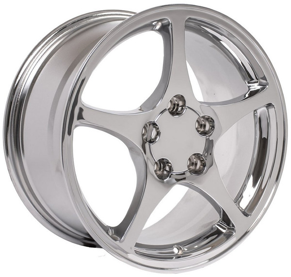 17x8.5 OE Replica Corvette C5 CV05 Chrome 5x4.75/120.7 58mm