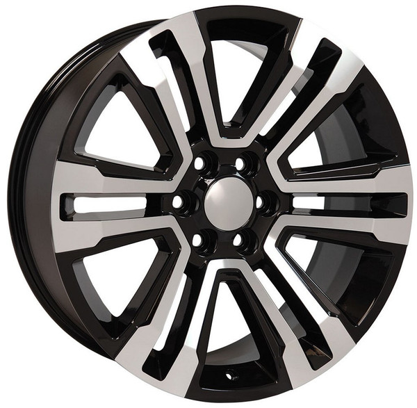 20x9 GMC Yukon CV44 Gloss Black Machined 6x5.5/139.7 24mm