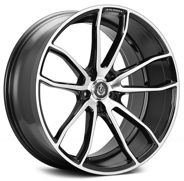 22x9 AXE EX33 Gloss Black Machined 5x112 20mm (CUSTOM)